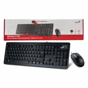 Combo Teclado + Mouse alámbrico Multimedia SLIMSTAR C126,USB #MS