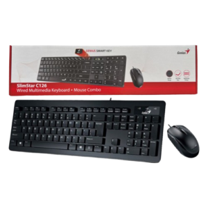 Combo Teclado + Mouse alámbrico Multimedia SLIMSTAR C126,USB #MS