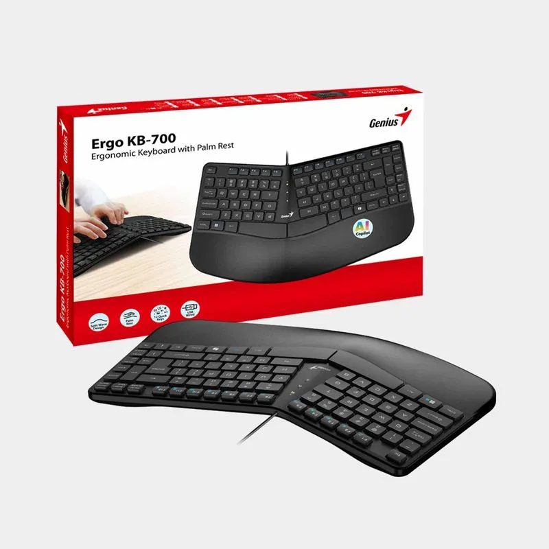 Teclado Genius alámbrico Ergo KB 700 #MS