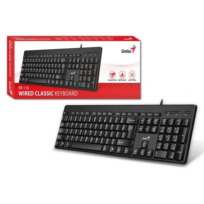 Teclado Genius alámbrico KB-116 USB #MS - Image 2