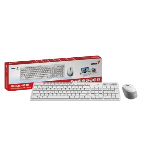 Combo Teclado + Mouse inalámbrico Bluetooth/USB SlimStar 8230 #MS