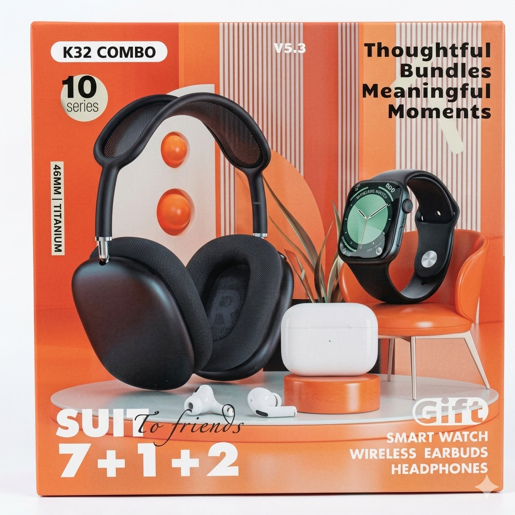 COMBO DIADEMAS INALÁMBRICAS + RELOJ INTELIGEENTE + AUDIFONOS INALÁMBRICOS - Image 2