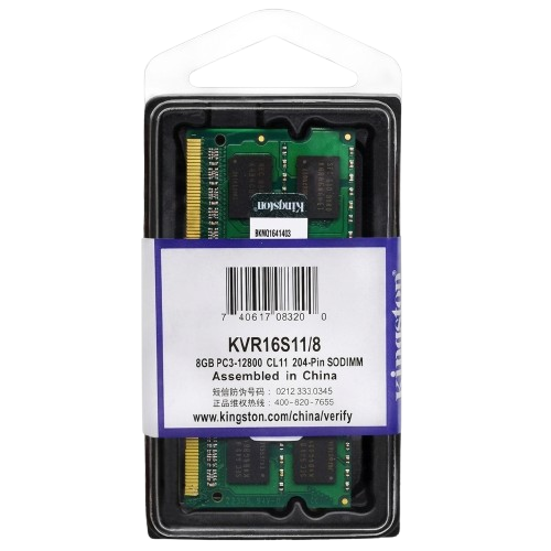 Memoria Ram Ddr3 1600 8gb Kingston portátil